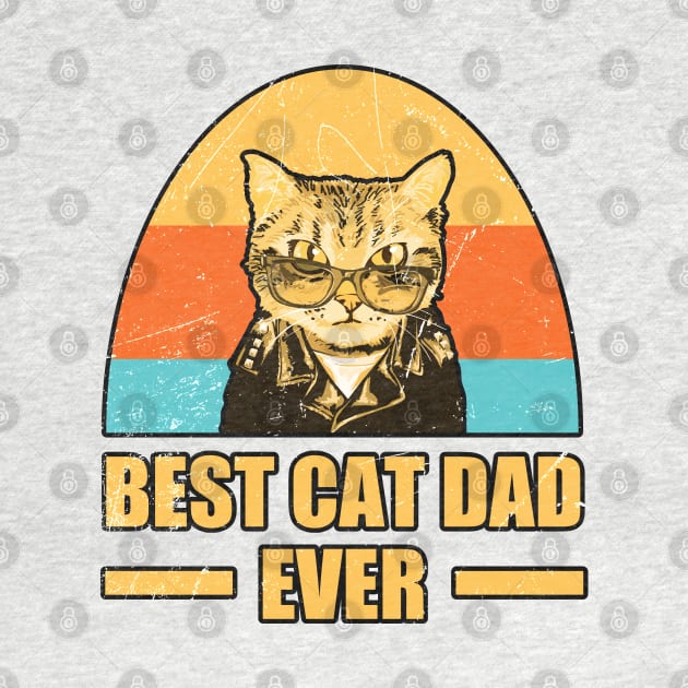 Best cat dad ever Cat Funny by Cosmic Art